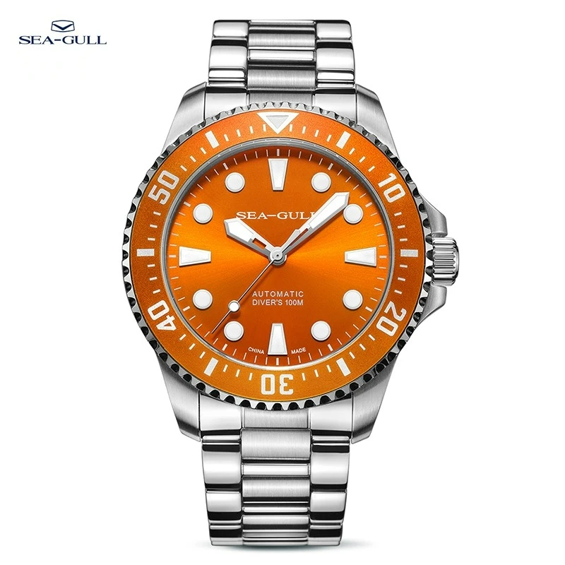 Seiko Watch Presage - Seagull นาฬิกาผู้ชายอัตโนมัตินาฬิกาข้อมือ Sapphire 10Bar กันน้ําดําน้ํา Sapphire
