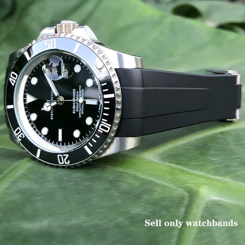 Rolex Watch Submariner - สำหรับ Rolex Yacht-Master Submariner Datejust สายนาฬิกาซิลิโคนพรีเมียม