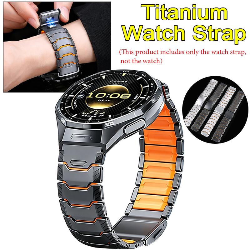 Silicone Watch Band 22Mm - สายยางไทเทเนียมขนาด 22 มม. สำหรับนาฬิกาหัวเว่ย GT6 Pro