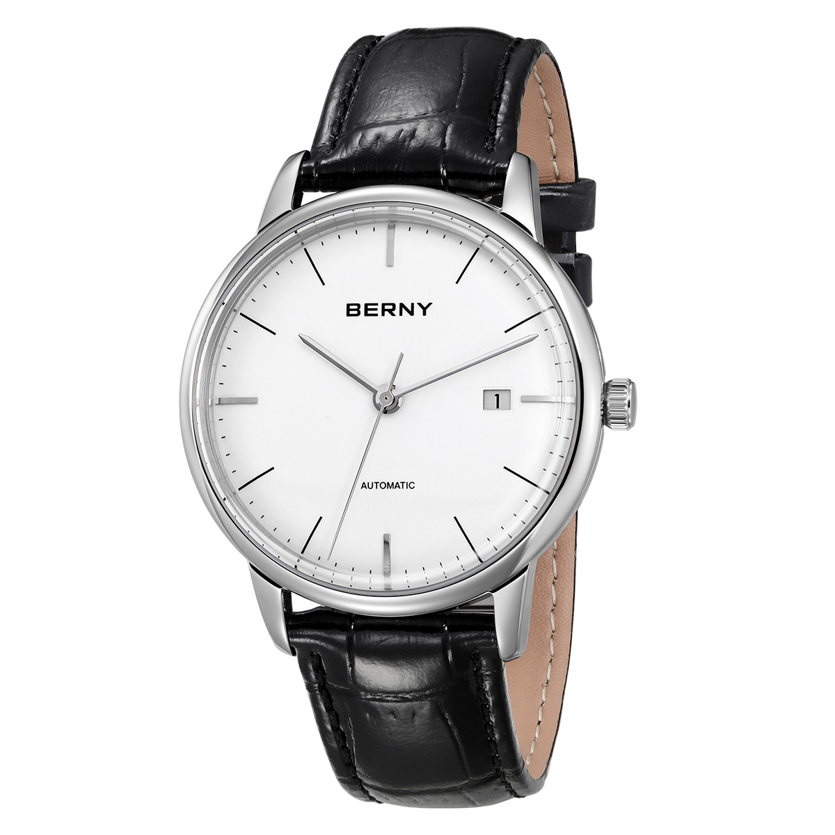 Seiko Watch Presage - BERNY นาฬิกาผู้ชายแบบกลไก MIYOTA 9015 นาฬิกาข้อมือผู้ชายอเนกประสงค์เรียบง่ายปฏิทินส่องสว่างธุรกิจหรูหรานาฬิกาอัตโนมัติสำหรับผู้ชาย