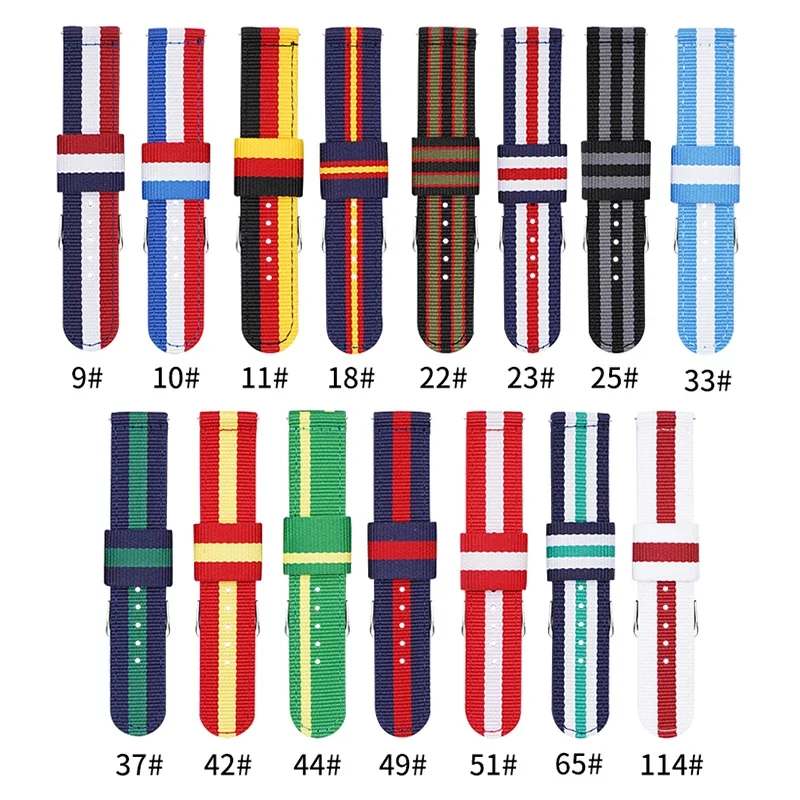 Canvas Strap Watch - 20 มม.22 มม.ไนลอนสําหรับ Samsung Galaxy Watch