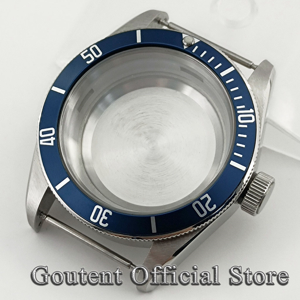 Seiko Watch 5 Sports - Goutent 41mm Sapphire คริสตัลเงินนาฬิกา Fit NH35