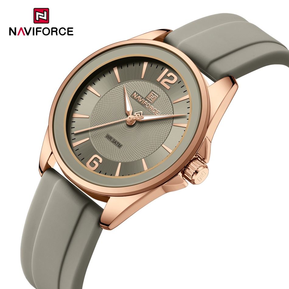 Silicone Band Women - นาฬิกาข้อมือผู้หญิง NAVIFORCE รุ่นใหม่ สายซิลิโคน สปอร์ต นาฬิกาควอตซ์