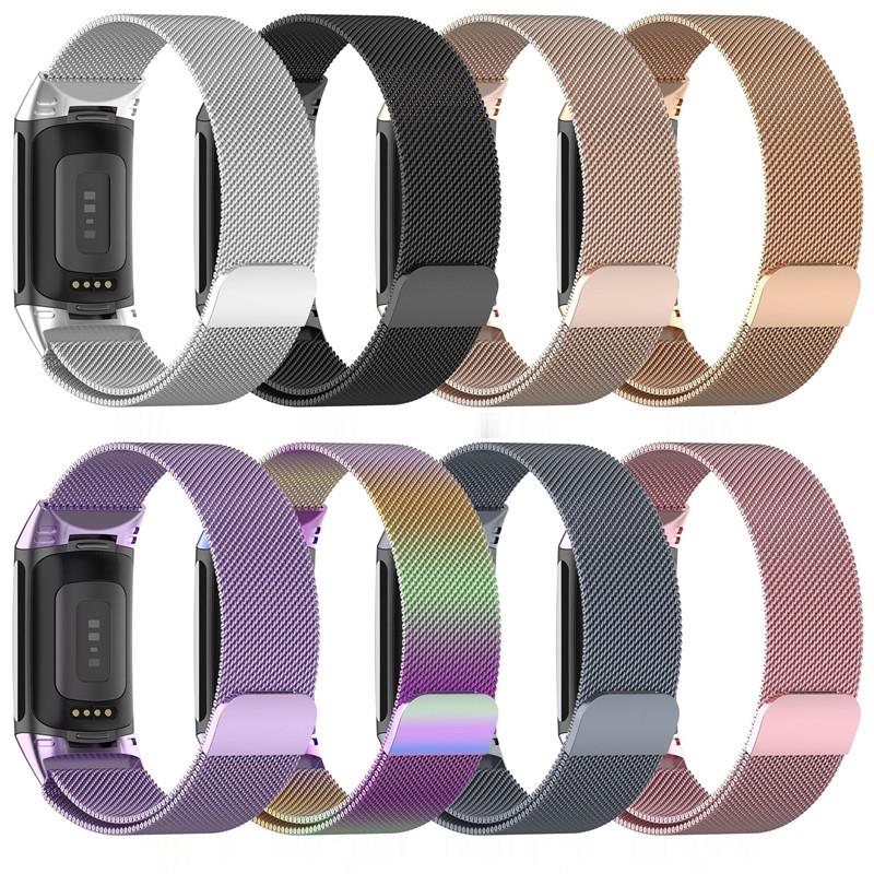 Milanese Loop Magnetic - สายโลหะสำหรับ Fitbit Charge 5 6สมาร์ท wacth