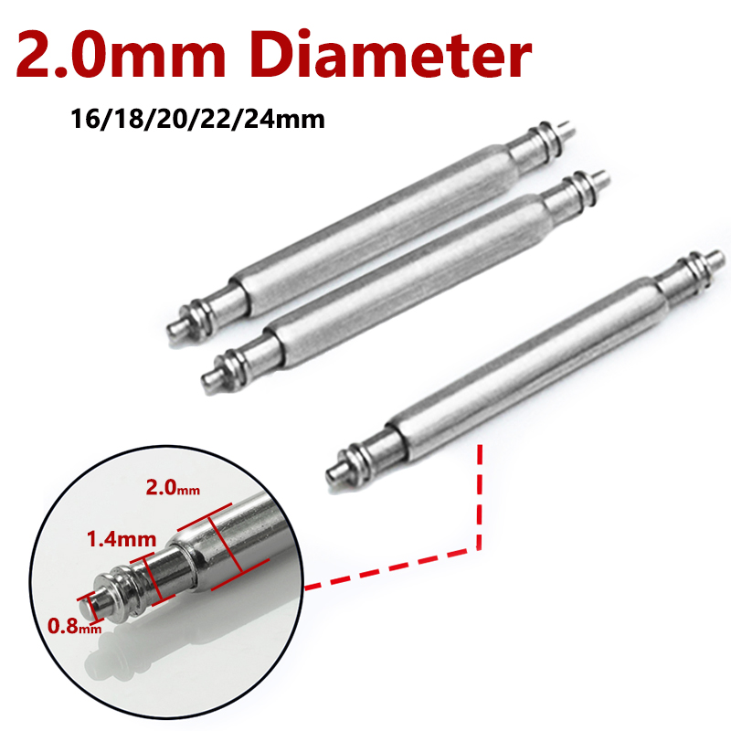 Spring Bar Tool Set - เส้นผ่านศูนย์กลาง 2.0 มม.นาฬิกาสปริงบาร์ PIN Part สแตนเลสสตีลฤดูใบไม้ผลิ