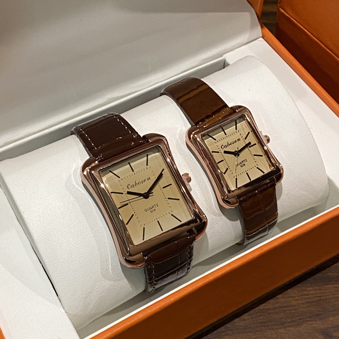 คู่นาฬิกาควอตซ์ธุรกิจผู้หญิงผู - Leather Watch Band Men บทวิจารณ์และราคา