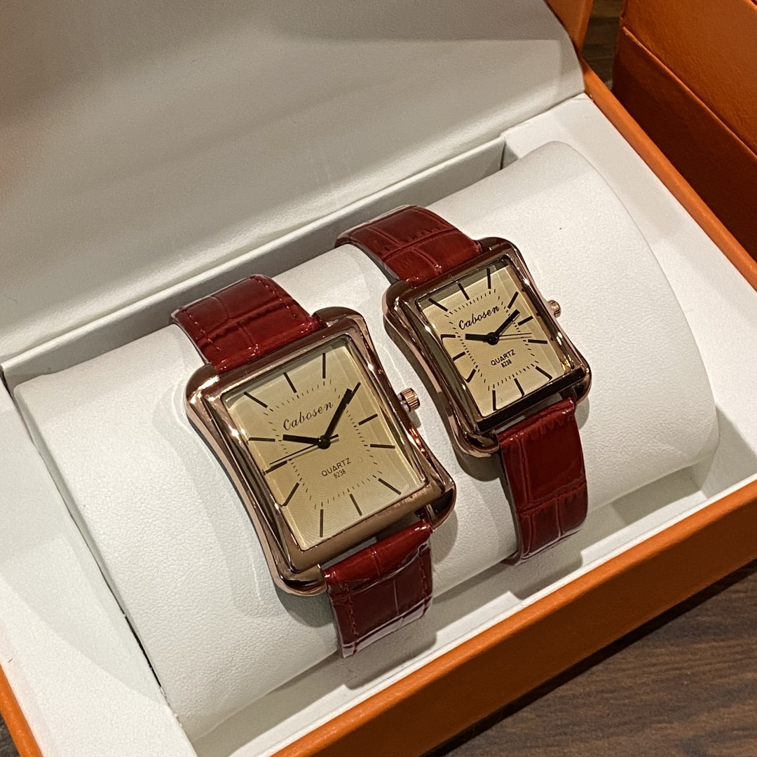 คู่นาฬิกาควอตซ์ธุรกิจผู้หญิงผู - Leather Watch Band Men บทวิจารณ์และราคา