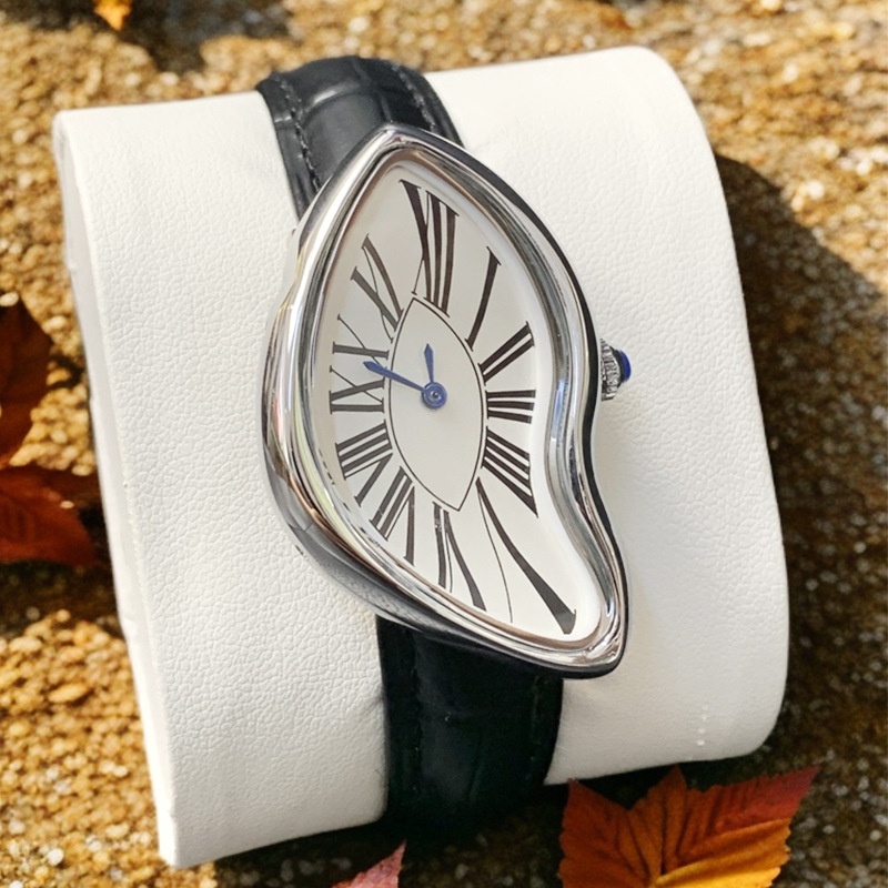 นาฬิกาคนต่างด้าวในยุคกลางละลาย - Leather Watch Band Men บทวิจารณ์และราคา