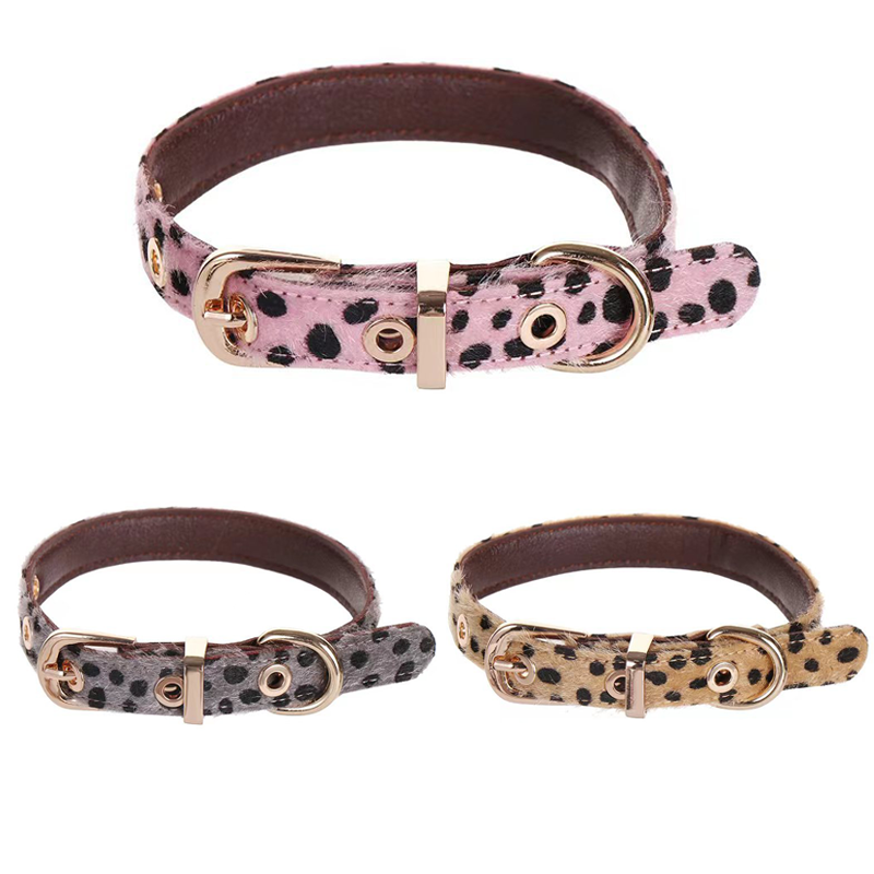 ปลอกคอสุนัขขนาดเล็กลายเสือดาวพ - Leather Strap Quick Release บทวิจารณ์และราคา