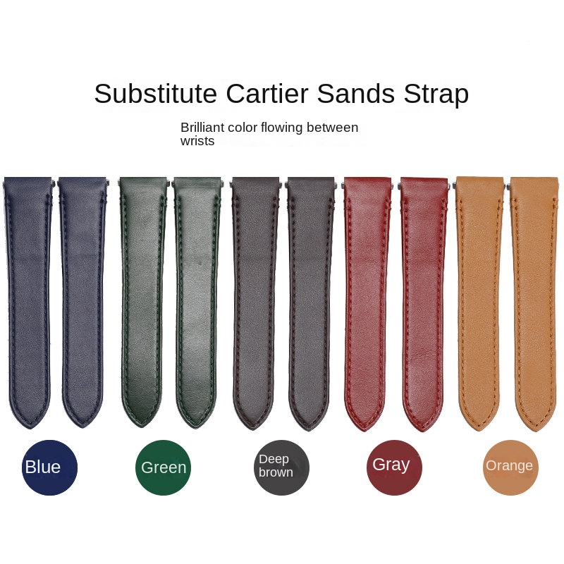 21 มม. 19 มม. สายนาฬิกาหนังวัว - Cartier Watch Santos บทวิจารณ์และราคา