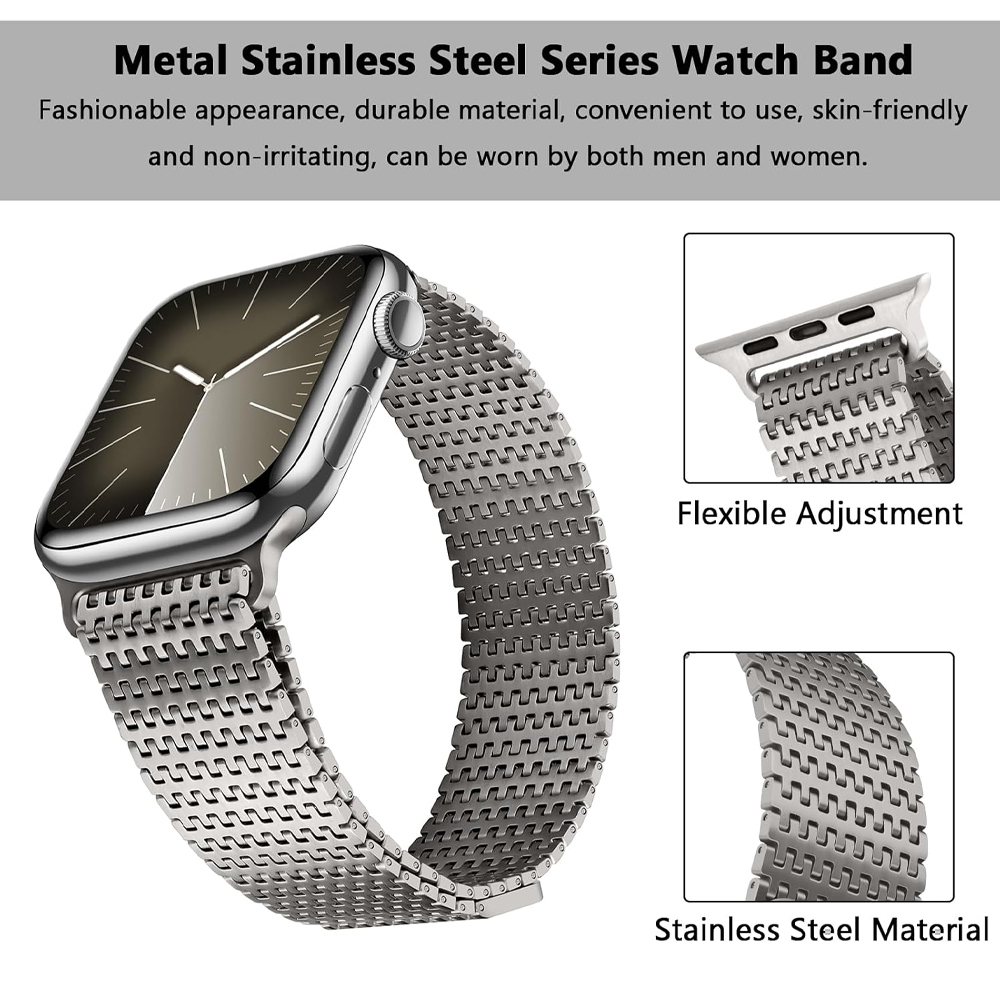 ห่วงไทเทเนียมสําหรับ Apple Wat - Milanese Loop Magnetic บทวิจารณ์และราคา