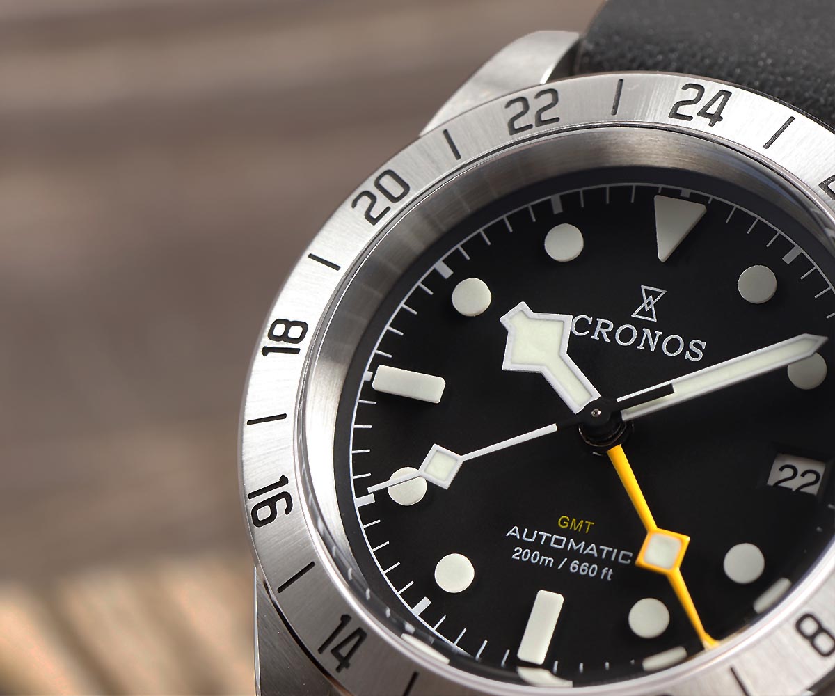 Cronos NH34วินเทจ GMT 39mm, นา - Tropic Strap Vintage บทวิจารณ์และราคา